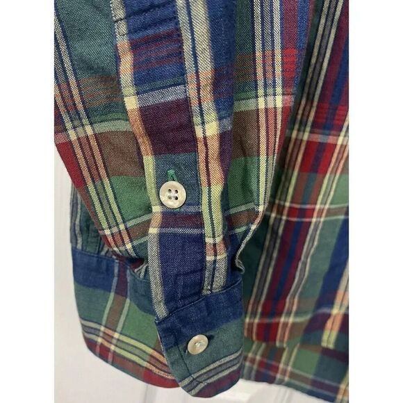 Vintage Tommy Hilfiger Men’s L Plaid Long Sleeve Cotton Button Down Shirt - Picture 5 of 8